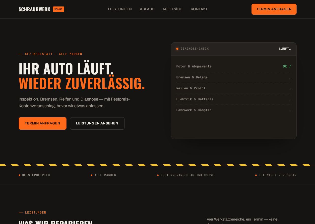 Screenshot Mechaniker Schraubwerk